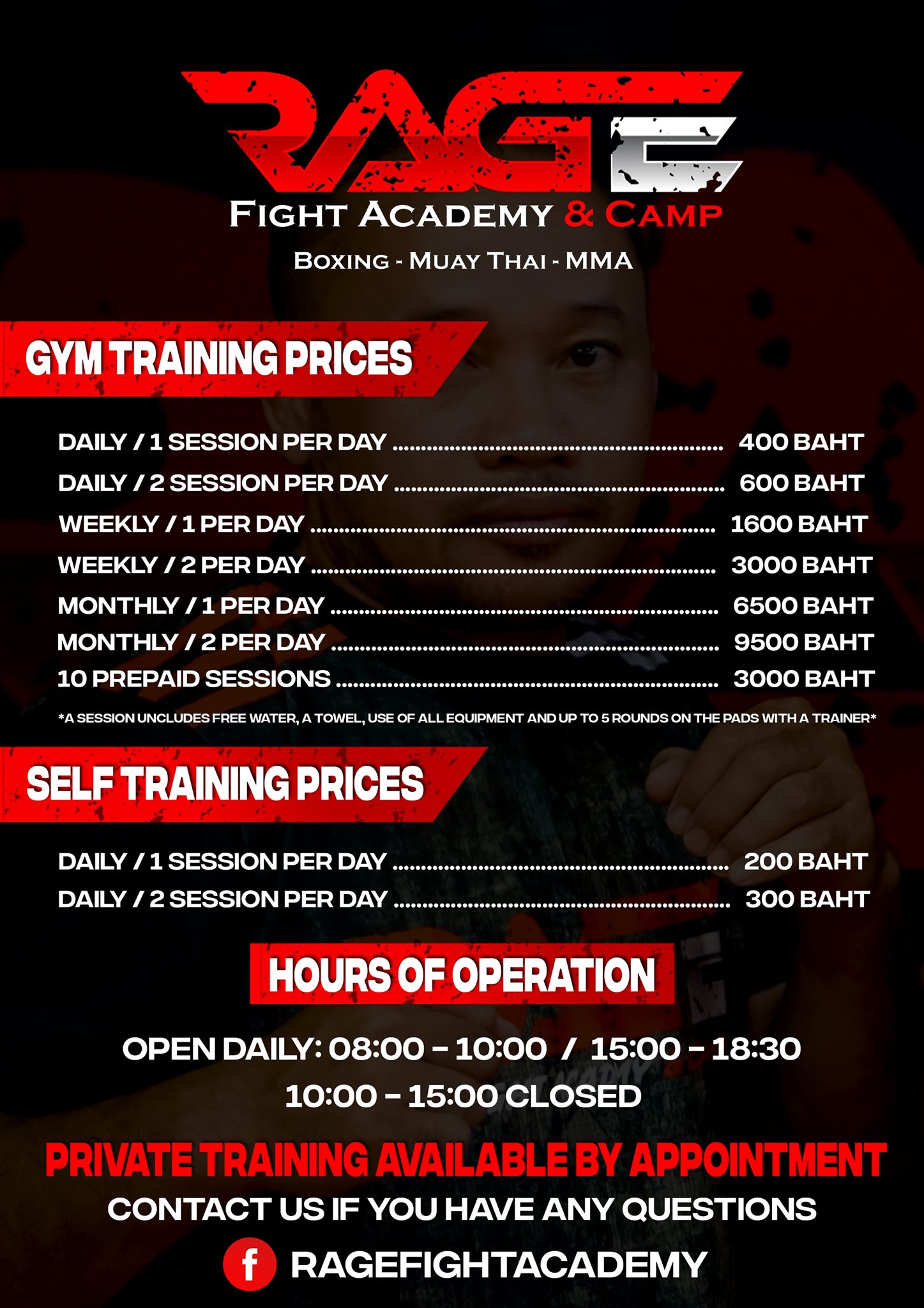 Rage Fight Academy Prices